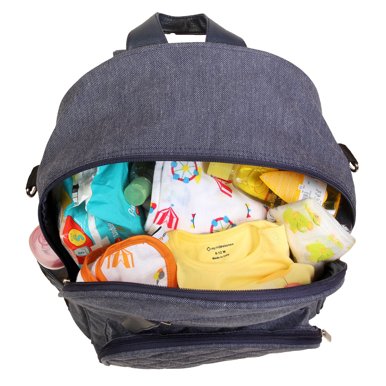 VOUCH Multipurpose Diaper Bag Denim Fabric, Large (VC_DB_DNM_D2) :  Amazon.in: Baby Products